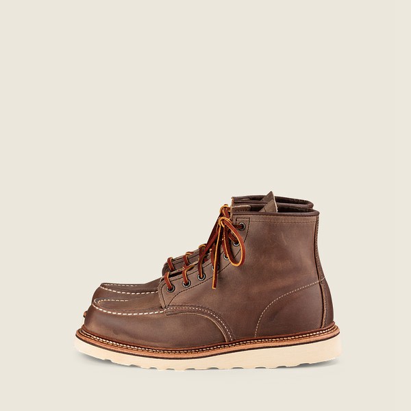 Red Wing Heritage Boots Khaki - Mens Classic Moc – 6-inch Rough & Tough Leather - 2634-NLDVO